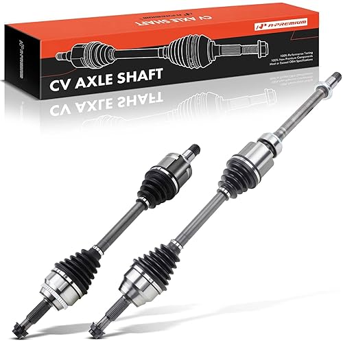 A-Premium Pair (2) Front CV Axle Shaft Assembly Compatible with Toyota Camry 2002-2009 2.4L Gas, Highlander 2001-2007 2.4L FWD, Solara 2004-2008 2.4L, Driver and Passenger Side