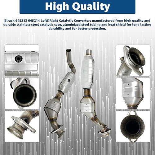 Miniatura 5 de 645213 645214 Convertidores catalíticos compatibles con Ford F-150 2001-2003, Expedition 2001-2002, F-150 Heritage 2004-4.6L V8, ajuste directo