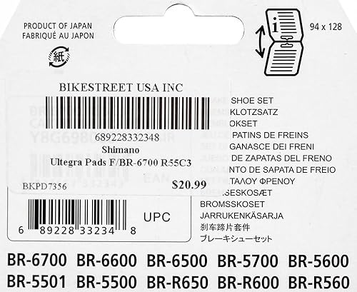 Miniatura 2 de Shimano BR-6700 Ultegra Juego de almohadillas de pinza (carretera)