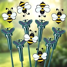 Retisee 6 Pcs Flying Bees for Centerpieces Solar Fluttering Garden Decor