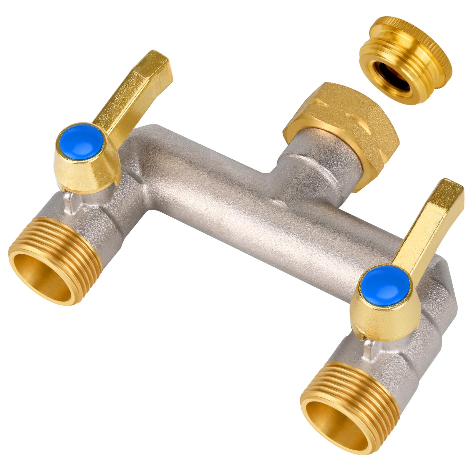 Water Distributor 2-Way, Flow Water Distributor 2-Way, Extended Handle 3/4 Inch Adapter for Home, Yard/Washing Machine (Large Power)