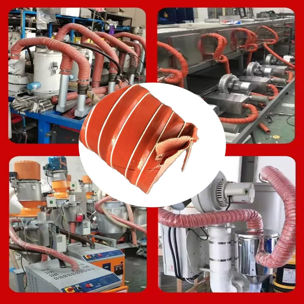 Tubo De Ventilación Para Secadora Tubo Aire Acondicionado Longitud 100cm Manguera Flexible Silicona 100mm 115mm 150mm Manguera De Admisión De Aire Para Automocion(1m/3.2ft,250mm-9 3/4in)
