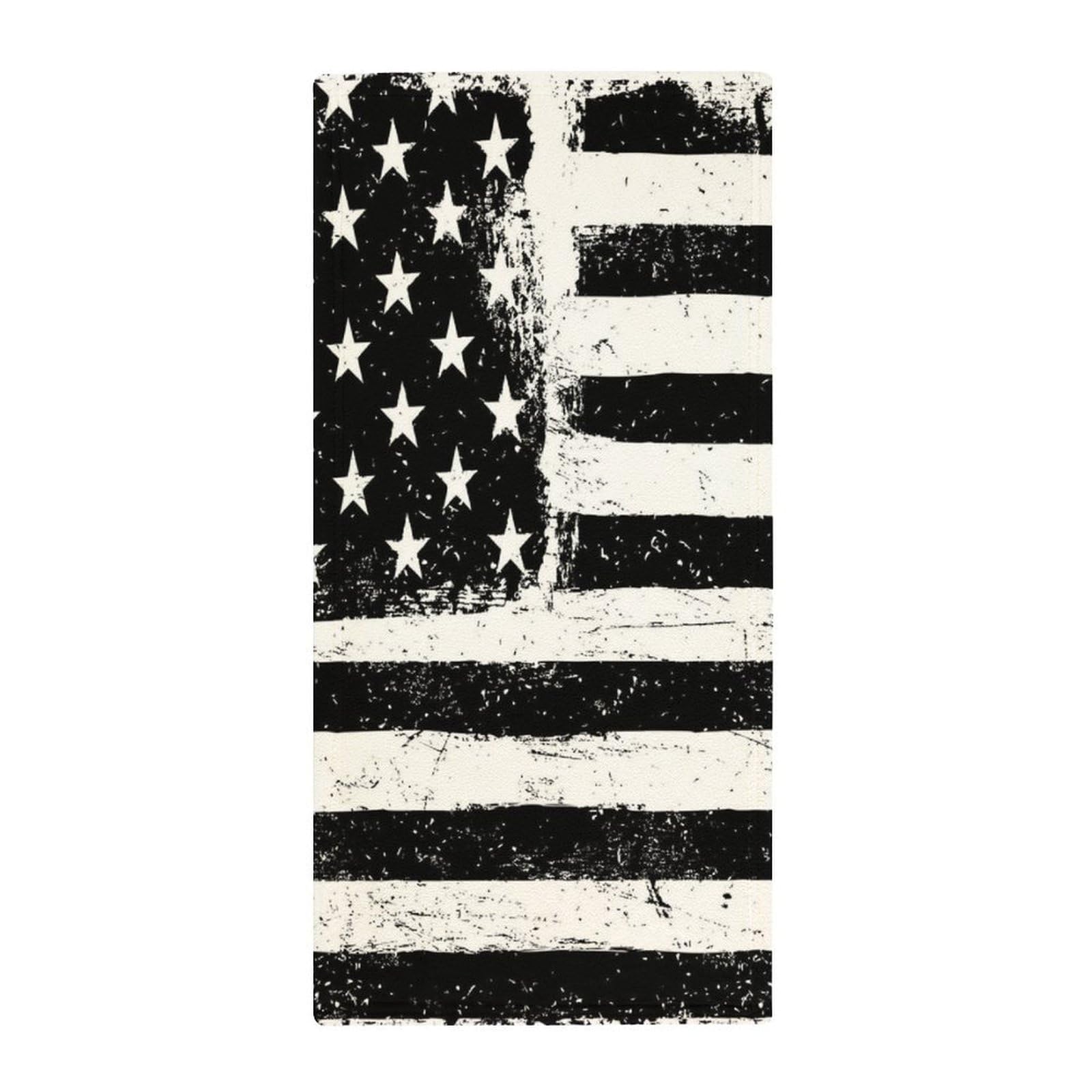 Anceky Quick-Dry Luxury Bath Towels, Black and White American Flag Ultra Soft Hand Towels for Gym, Pool, Spa & Hotel Bathroom Essentials