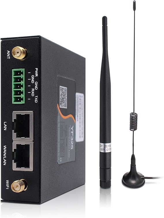 4G VPN Router, Industrial Dual Sim 4G LTE WiFi Router 3G/4G Yeacomm YF325  Wireless Modem Router Unlocked with Sim Card Slot, External Antenna  Cellular 