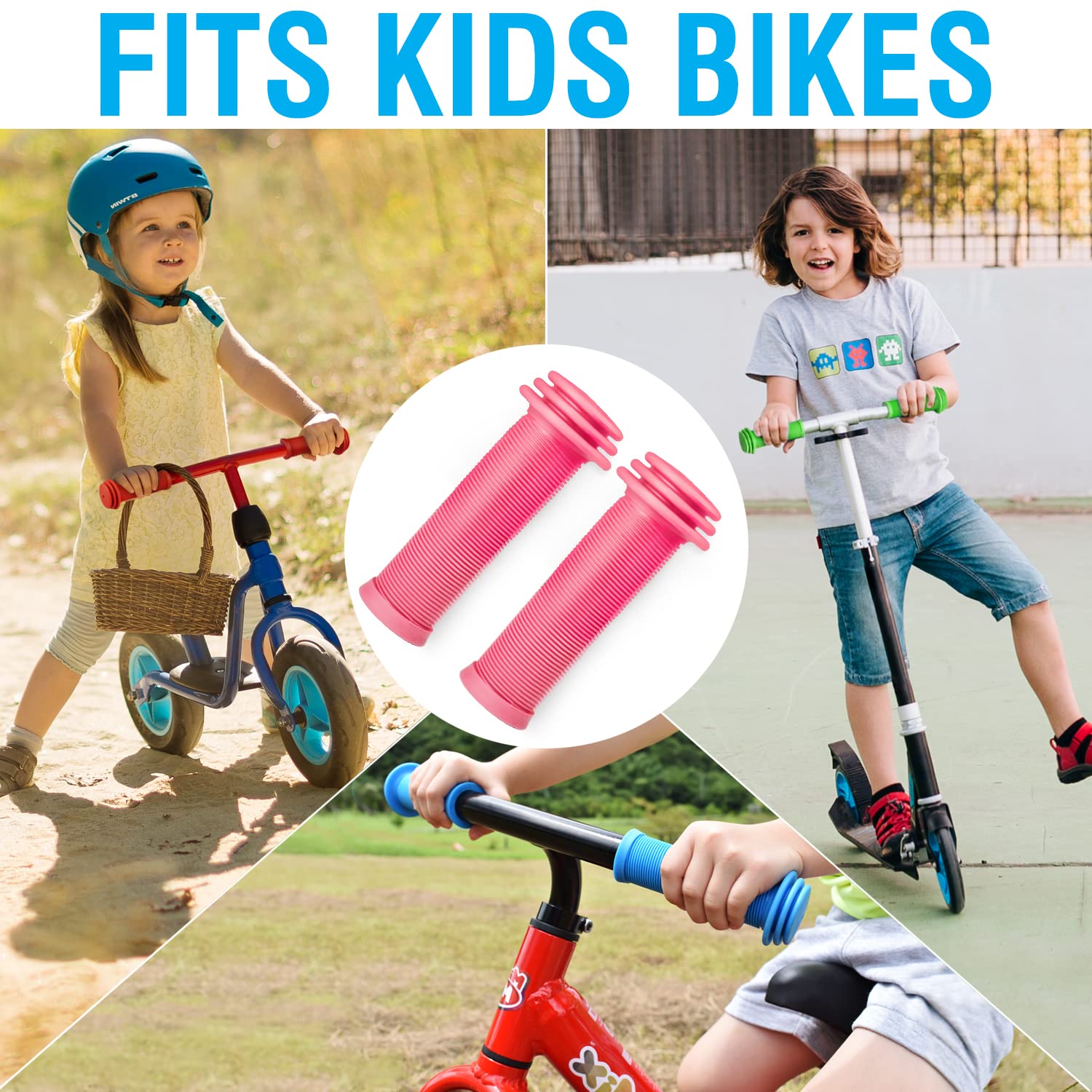 Poignées De Guidon De Vélo Antidérapantes - Rose