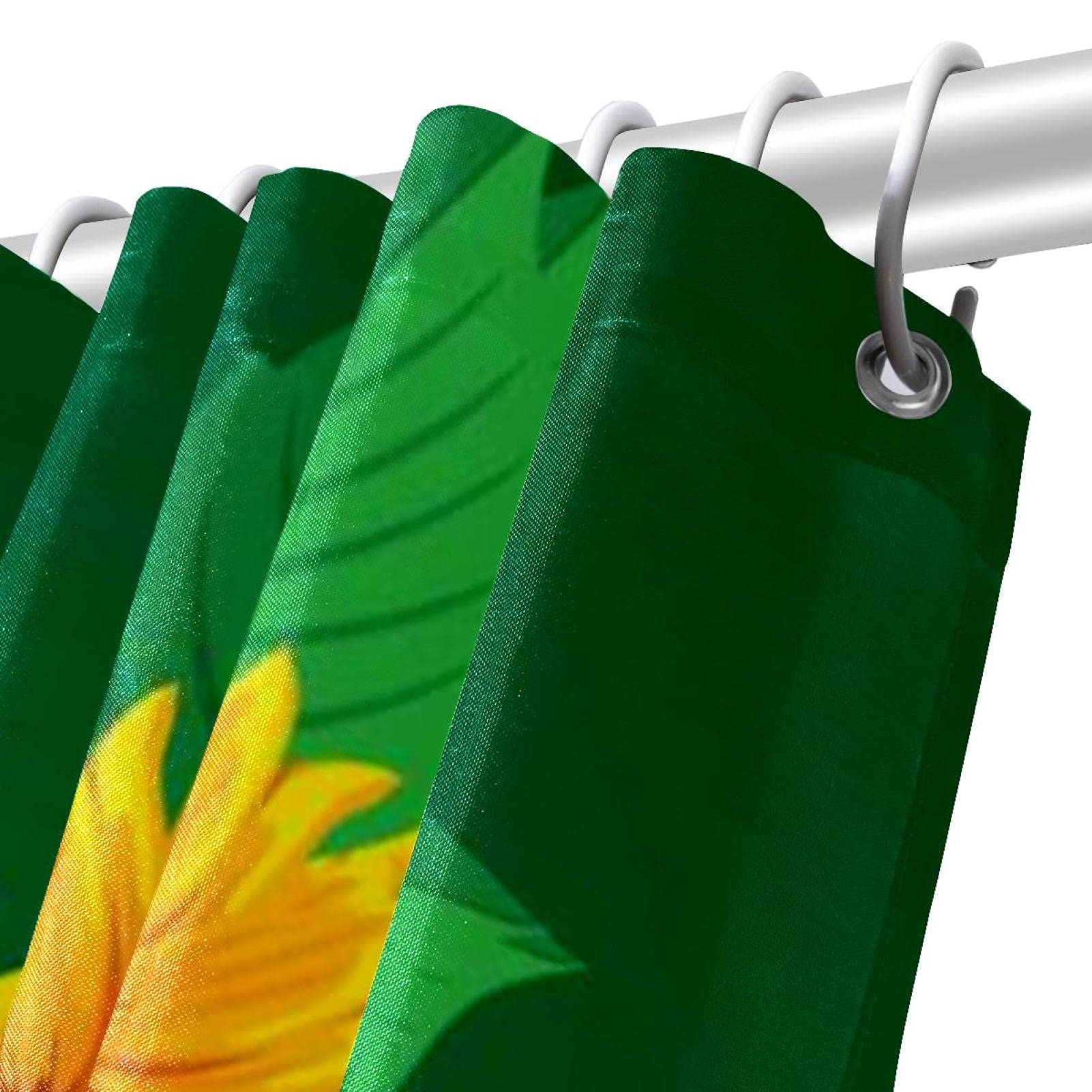 Set Tenda Da Doccia Floreale, Tessuto Impermeabile 72x72 Pollici Con 12 Ganci 96143610