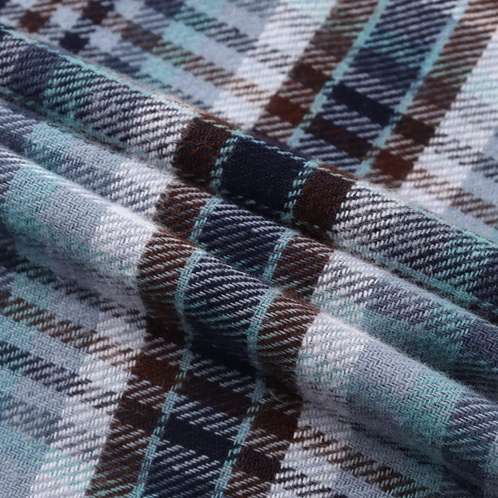 Spring&Gege Boys Flannel Hoodie Shirts Long Sleeve Plaid Button Down Shirt Jackets Casual Fall Winter Coat - Image 7