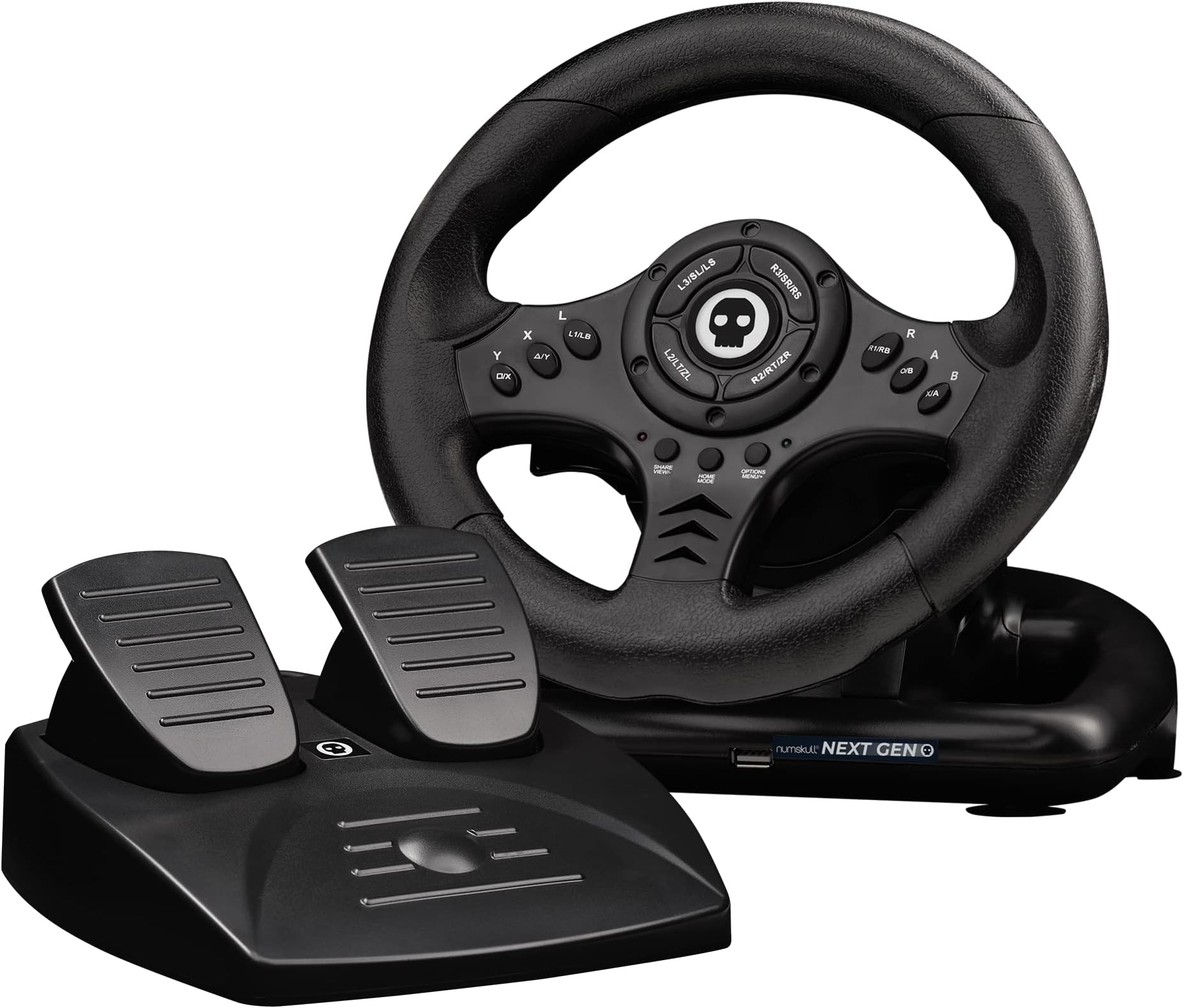 Numskull Next-Gen Multi Format Racing Wheel with Pedals - Compatible with Xbox Series X|S, Xbox One, PS4, Nintendo Switch and PC - Realistic Steering Wheel Controller Accessory