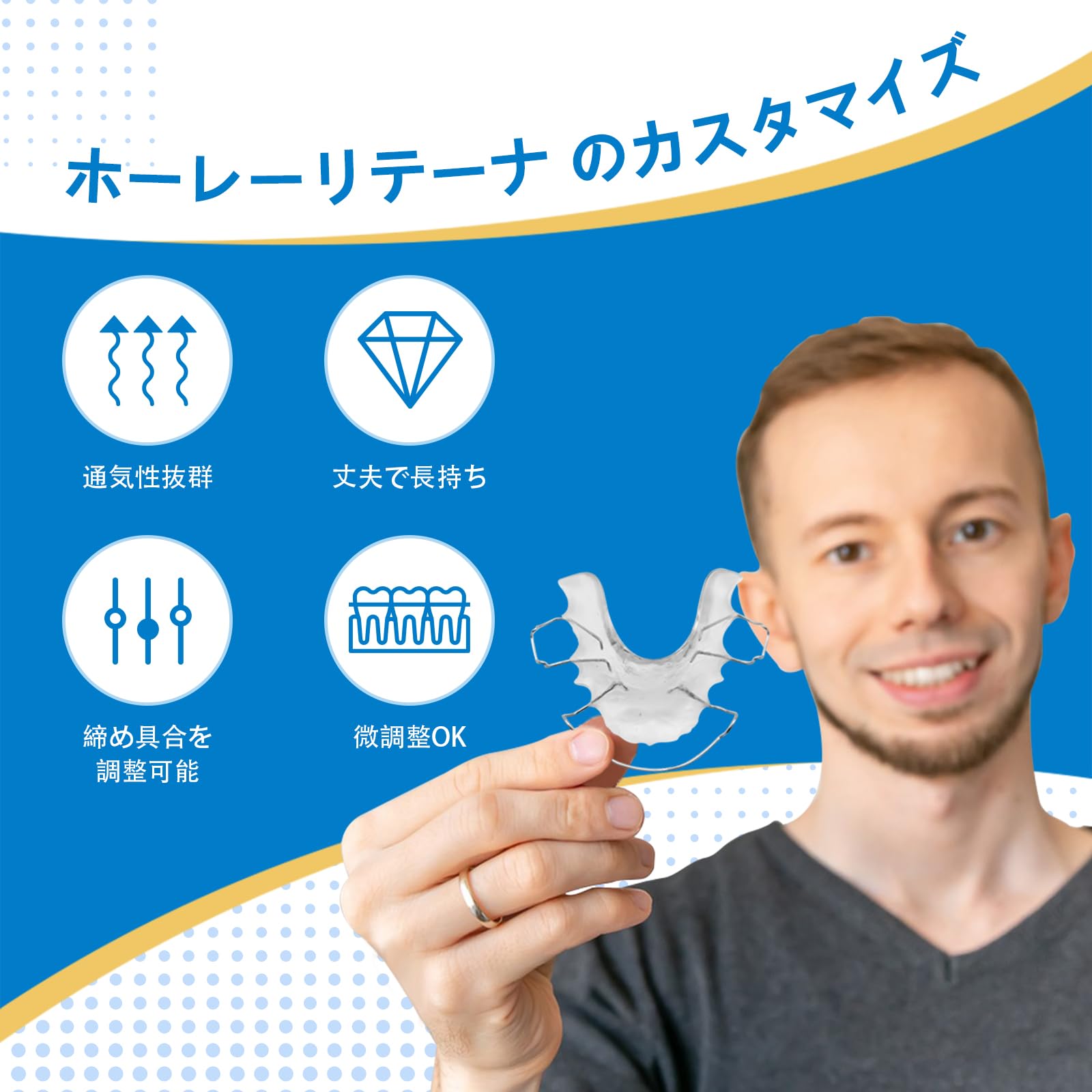 Amazon.co.jp: 2個 カスタム マウスピース ホーレーリテーナー