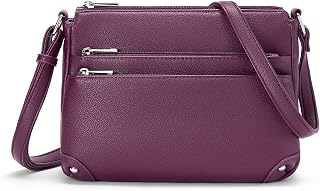Crossbody Bags for Women, Medium Size Shoulder Handbags, Satchel Purse with Multi Zipper Pocket