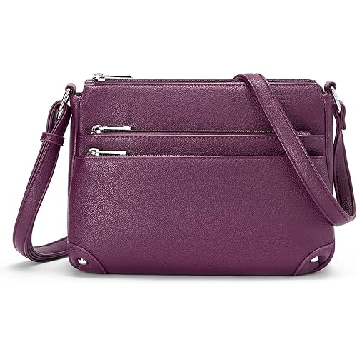 WESTBRONCO Crossbody Bags for Women, Medium Size Shoulder Handbags, Satchel Purse with Multi Zipper Pocket