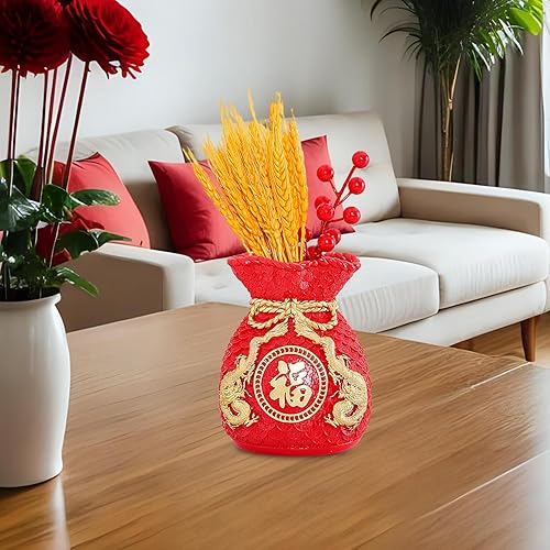 Miniatura 6 de JISADER Bolsa de bendición de Feng Shui para Año Nuevo chino, florero, maceta, accesorios para fotos, decoración de mesa decorativa para pared,