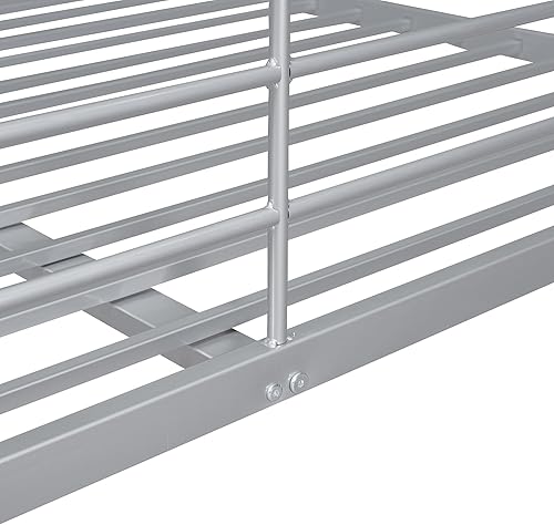 Miniatura 126 de Harper & Bright Designs Litera de metal completo sobre tamaño matrimonial para adultos, marco de cama de metal resistente con escalera y correas de