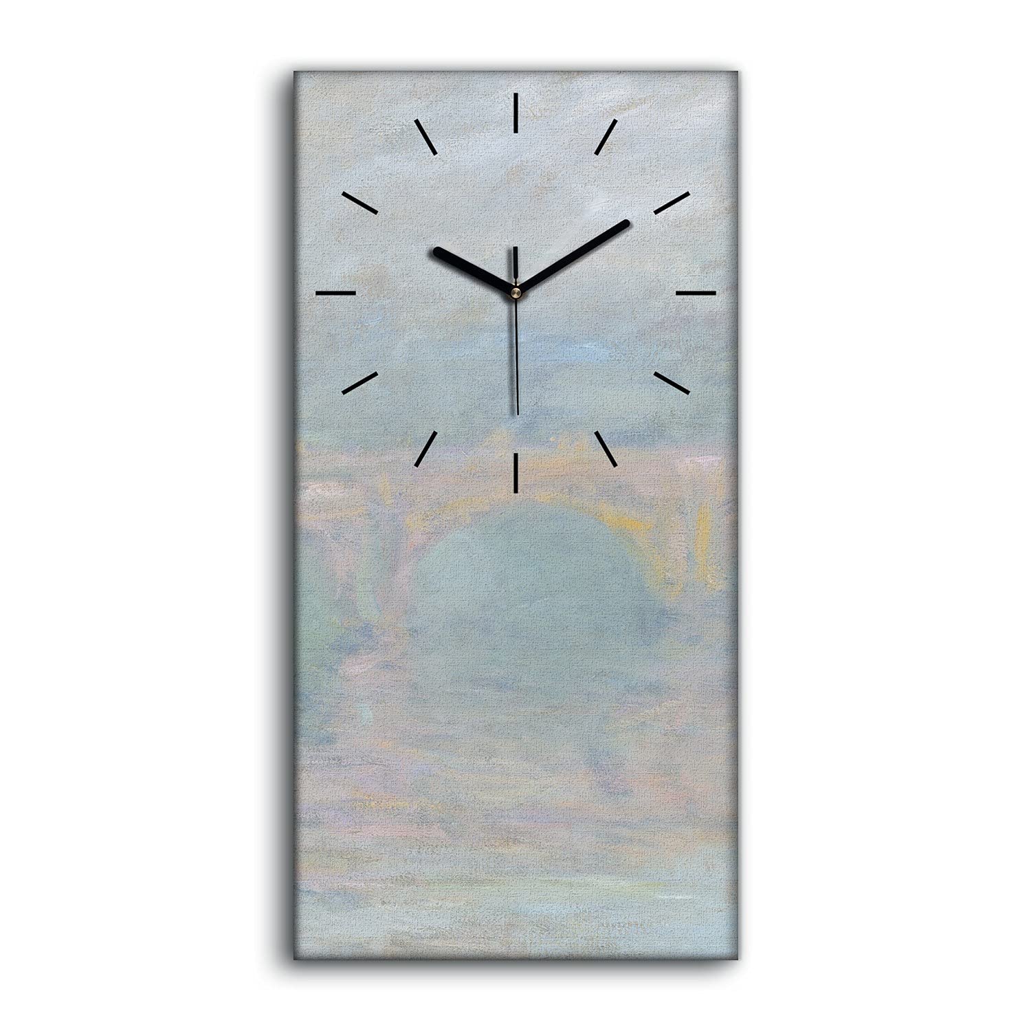 Horloge sur Toile Mains Noires Art Moderne Tableau Salon Pont Waterloo