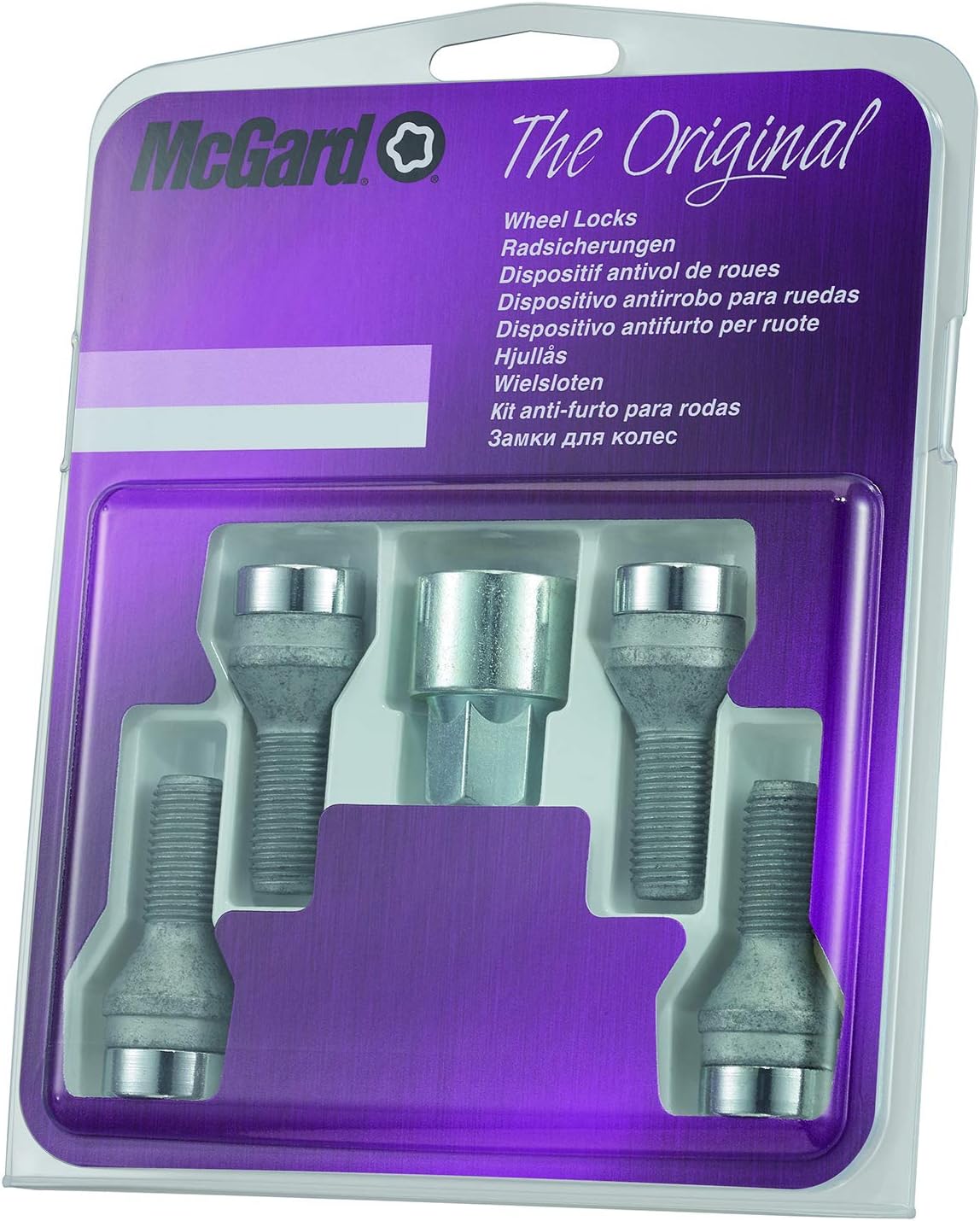 27184SU Wheel Lock Bolts SU M14 x 1,5, cone seat, shaft length 24,0 mm, Hex size 17mm, Key diameter 25,8 mm