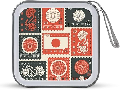Amazon ディスクケース ホルダー メディア収納バッグ 切手柄 花柄 和風 和柄 Dvd Cd Vcd収納ケース Cdケース 32枚収納 ウォレットタイプ 持ち運び便利 取り出しやすい ファスナー付 大容量 コンパクト おしゃれ車 旅行 オフィス 自宅用 Hxph メディアケース 通販