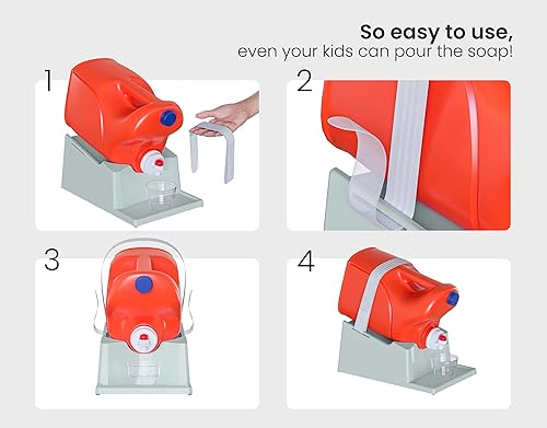 Miniatura 4 de Skywin - Estación para detergente de ropa, con soporte para detergente y para taza de medida, con inclinación hacia abajo para verter fácilmente,