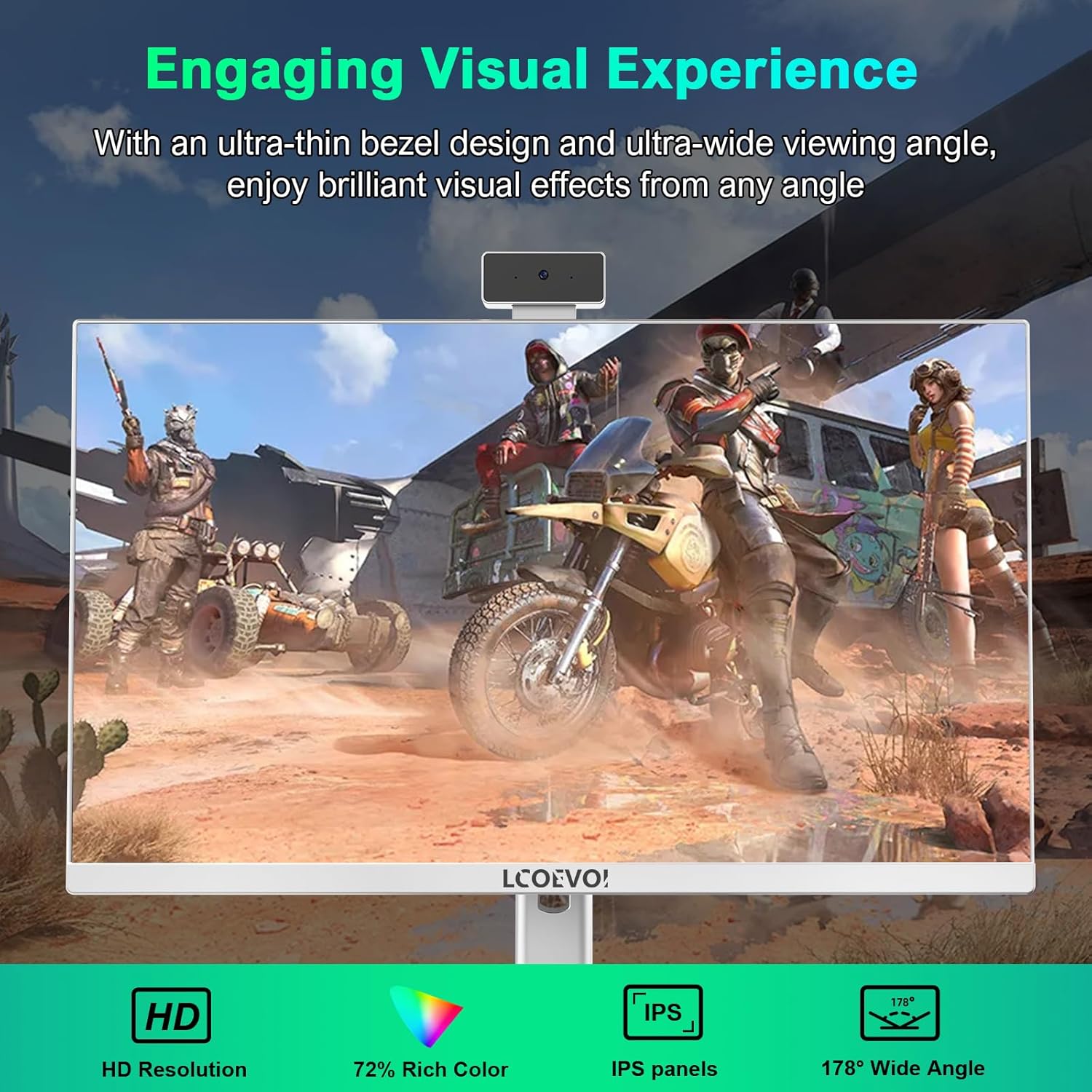 All-in-one Desktop Computer PC, 24" FHD Display AMD R7 Quad Core 16G RAM 512G SSD ROM, Liftable Arm Rotatable Monitor WiFi Bluetooth Connection PC Desktop for Home Study Office Gaming