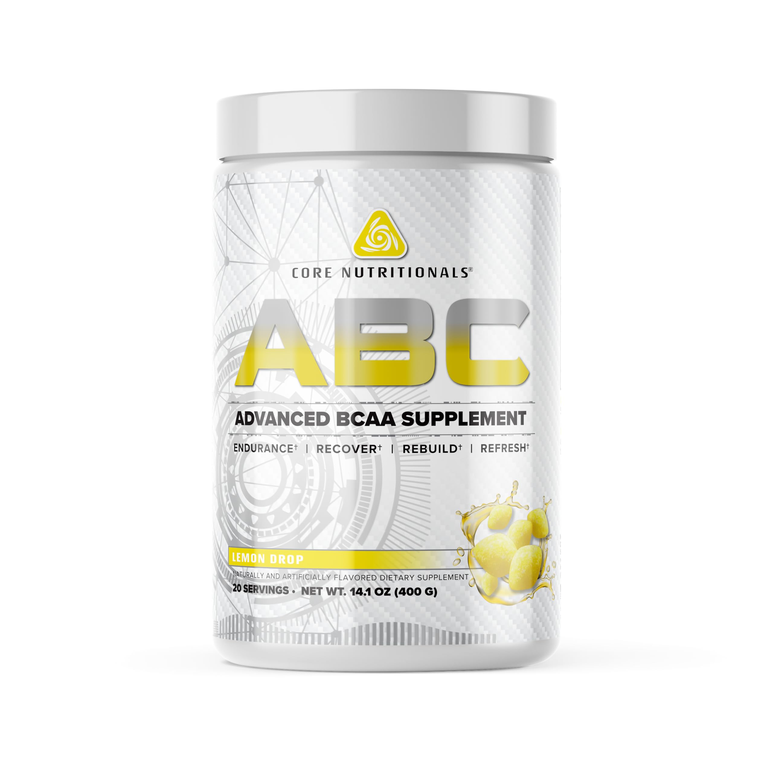 ABC Advanced BCAA Supplement | Amino Acid Recovery Blend | with Glutamine, Beta Alanine, Citrulline Malate | 20 Servings (Lemon Drop)