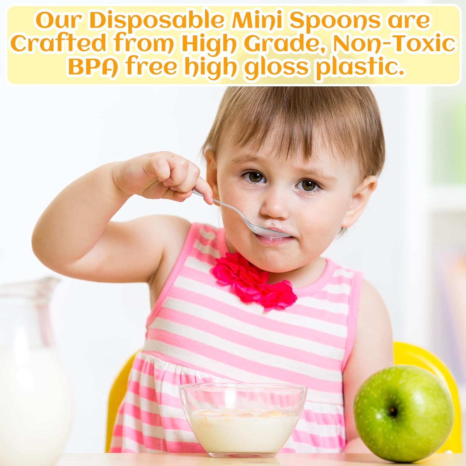 Thenshop Clear Plastic Spoons 1000 Count Heavyweight Disposable Plastic Serving Utensils Heavy Duty Spoons Bulk for Party Supplies, 5.8 Inch