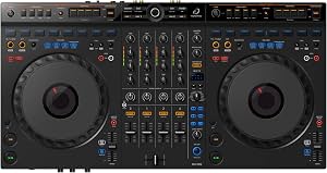 Controlador DJ AlphaTheta DDJ-GRV6 de 4 canales, Groove Circuit, negro | Diseño estándar de club, jog wheels de tamaño completo, compatible con rekordbox y Serato DJ Pro