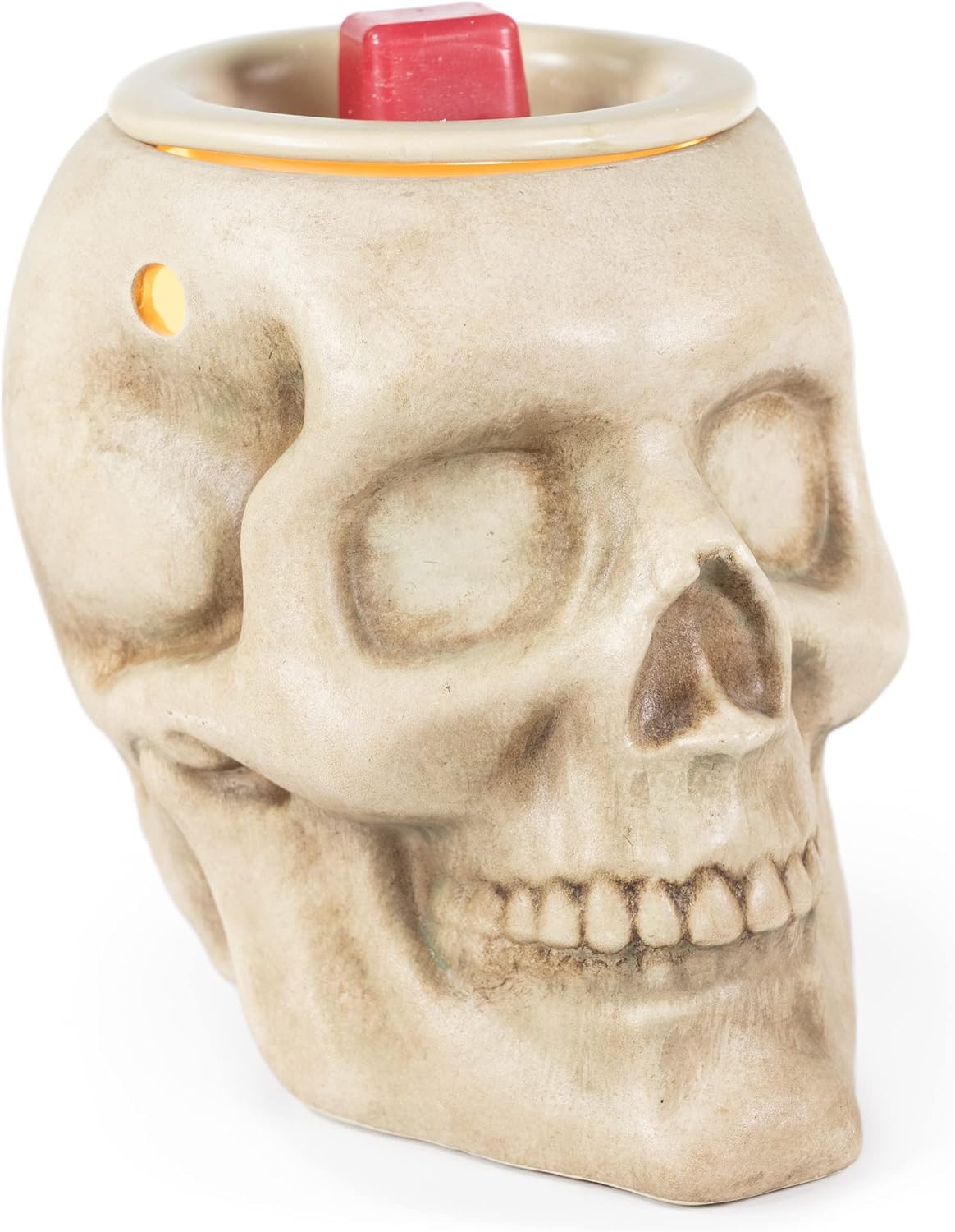 Scentsationals Wax Melt Warmer, Wax Warmer for Scented Wax Melts - Halloween Collection Skull - Candle Wax Melter for Fragrance Cubes and Tarts