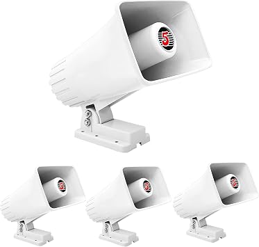 5 CORE PA Speaker 200W 2Pair 6" Outdoor Indoor Wired Loud Bull Horn Speaker