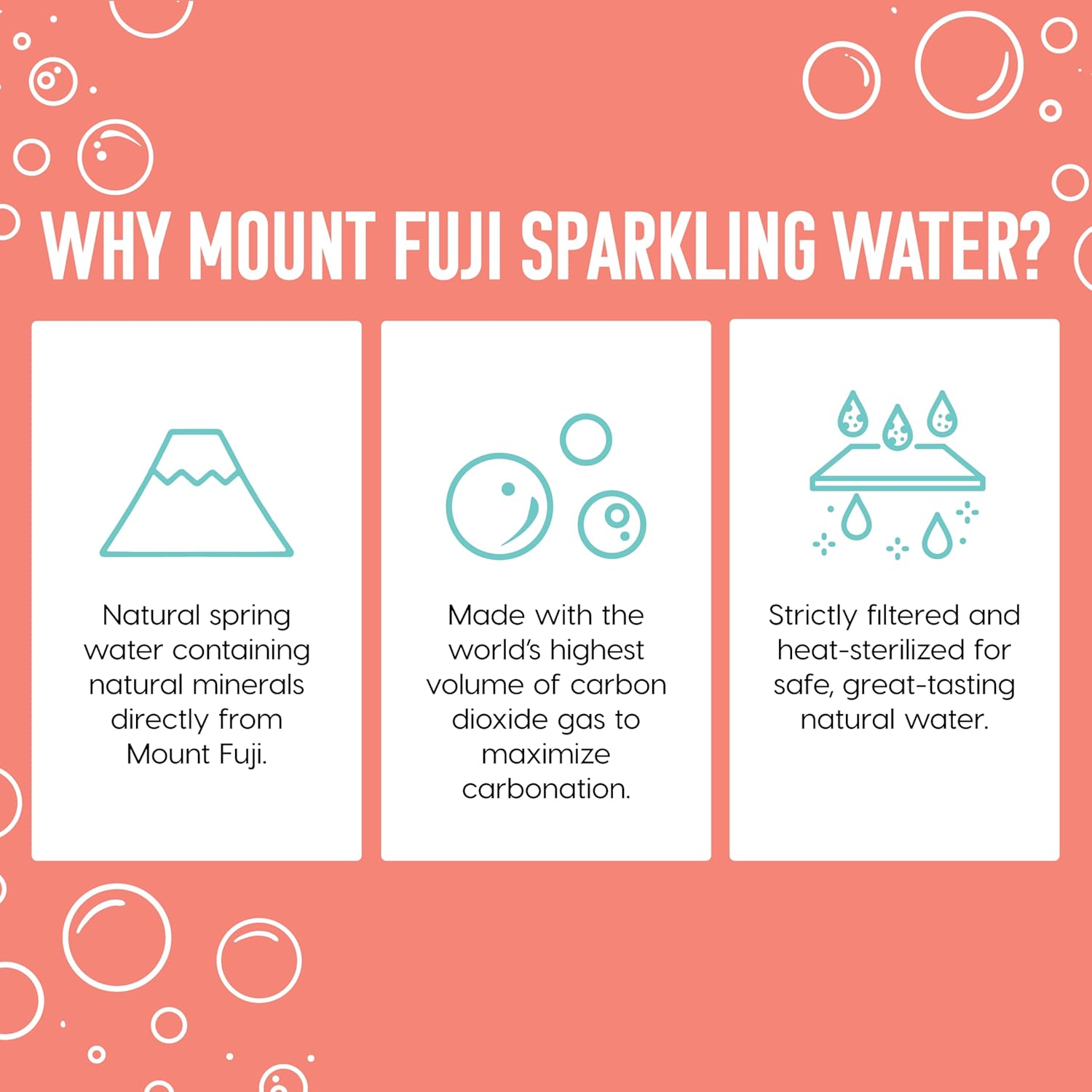 IRIS Sparkling Water Bottles, 16.9 fl oz, 48-Pack, Strong Carbonation from Mount Fuji Spring, Refreshing Japanese Natural Mineral Seltzer Carbonated Soda Water, Product of Japan