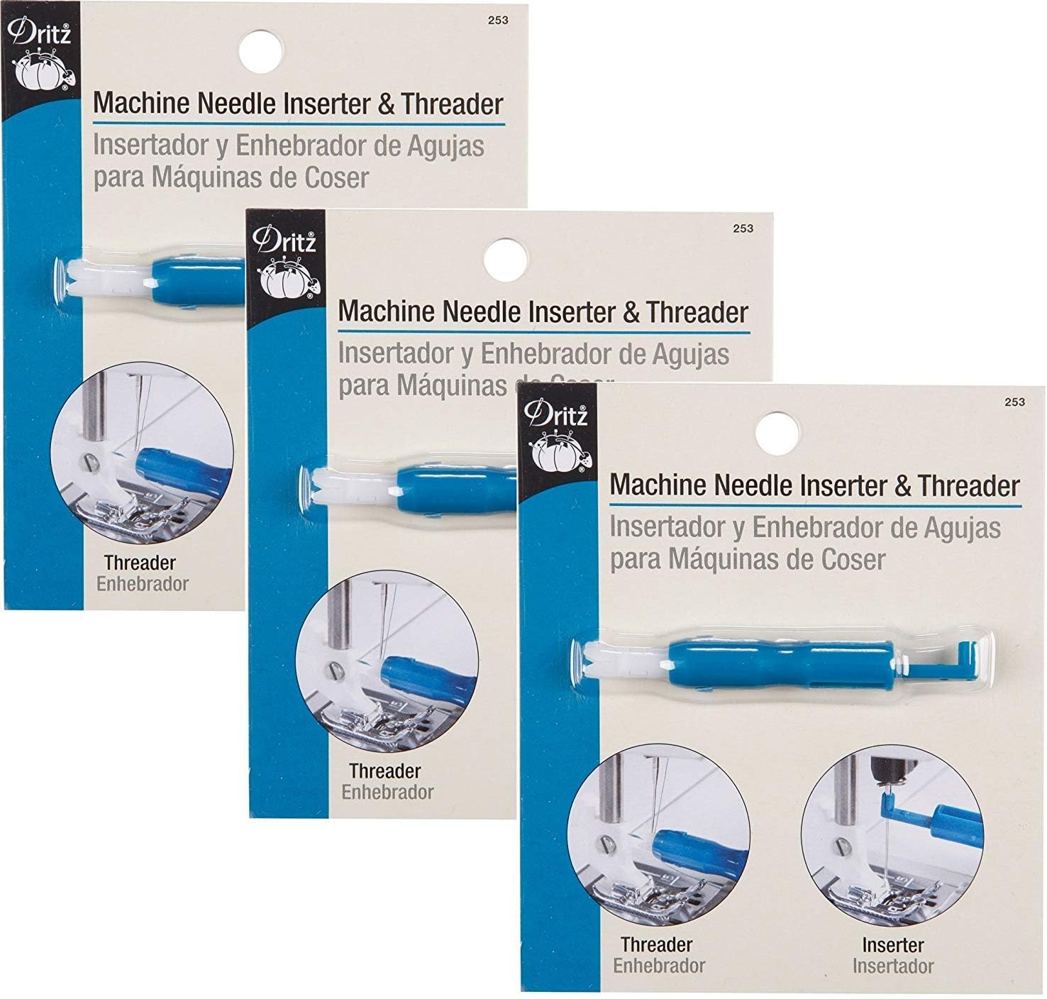 Dritz Machine Needle Inserter and Threader (3 Pack)