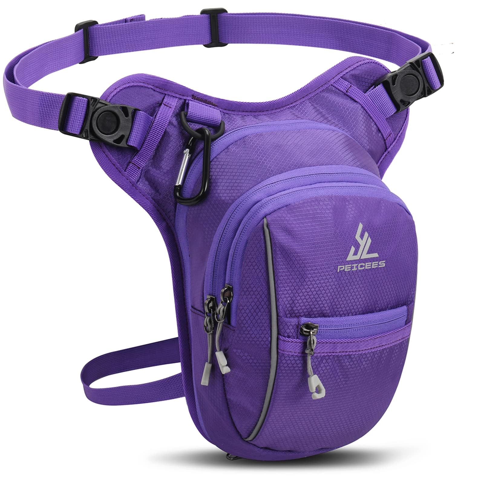 Peicees Leg Bag for Men Fanny Packs Women Men Outdoor Thigh Bags Motorcycle Ride Crossbody Backpack