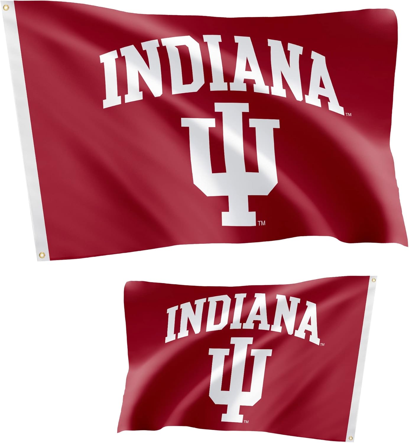 Desert Cactus Indiana University Flag Double Sided Hoosiers Bloomington Banners 100% Polyester Indoor Outdoor 3x5 feet Flags (Double Sided - Flag 2)