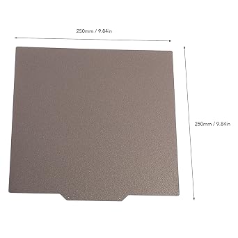 3D Printer Build Plate, 250x250mm Flexible Magnetic PEI Print Bed, Textured Carbon Fiber PET Surface, Removable Spring Steel Sheet for Easy Adhesion and Smooth Release