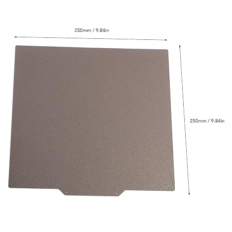 3D Printer Build Plate, 250x250mm Flexible Magnetic PEI Print Bed, Textured Carbon Fiber PET Surface, Removable Spring Steel Sheet for Easy Adhesion and Smooth Release