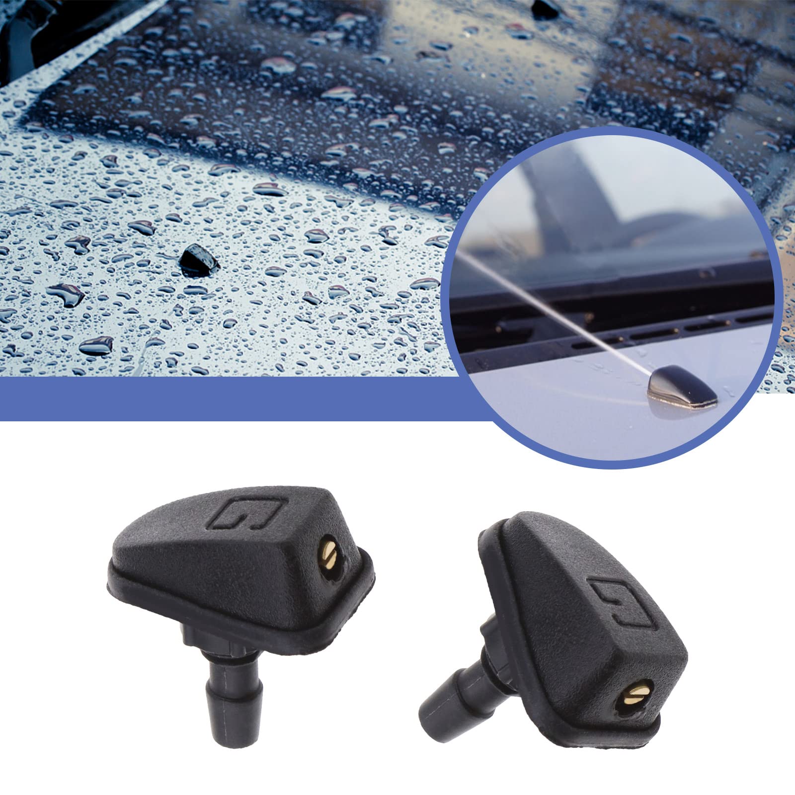 4pcs Universal Car Windshield Wiper Nozzle Sprayer Washer Spray - Foto 3