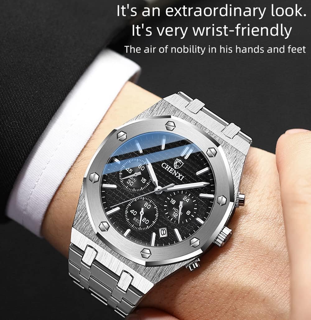 الاحترافي - ساعة رياضية متعددة الوظائف للرجال بسوار من الستانل... - view 2