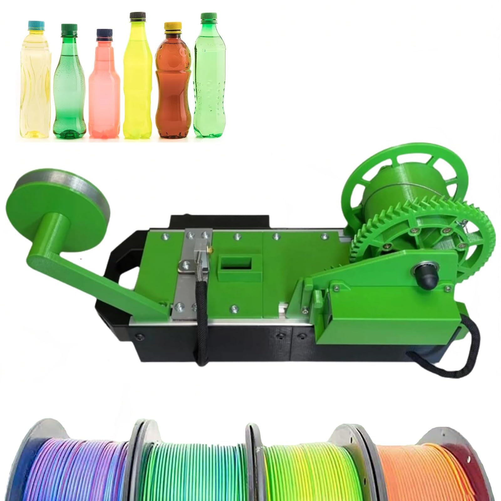 Wytłaczarka do drukarek 3D, recykling filamentu PET z recyklingu, cyfrowa kontrola temperatury, ekologiczny recykler butelek dla rodzin i projektów DIY