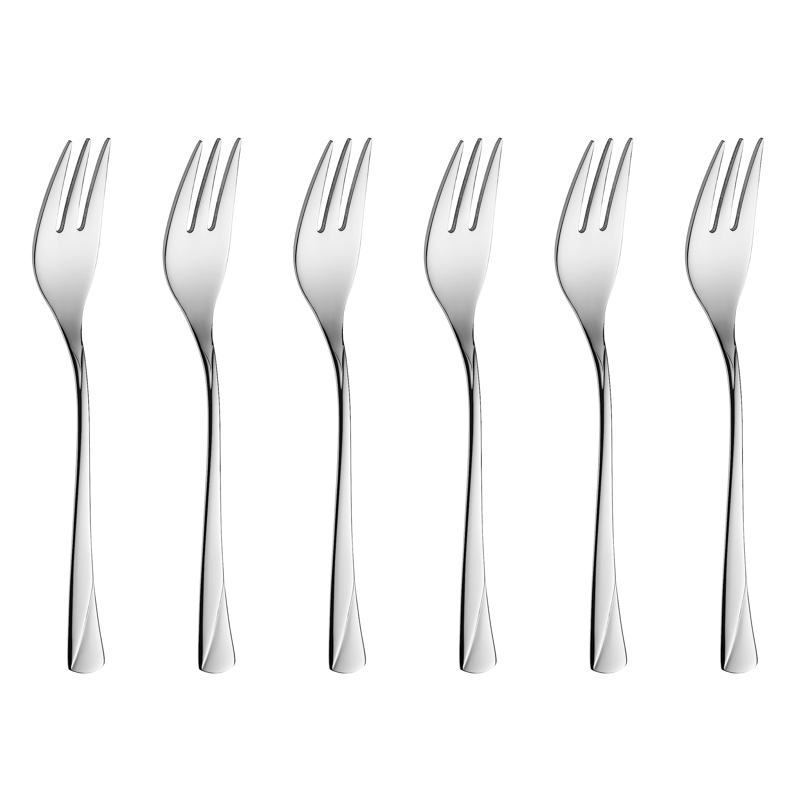 Gerlach forchette da Dessert Lucido Valor, Acciaio Inox, Argento, 20 x 15 x 2.5 cm, 6 unità