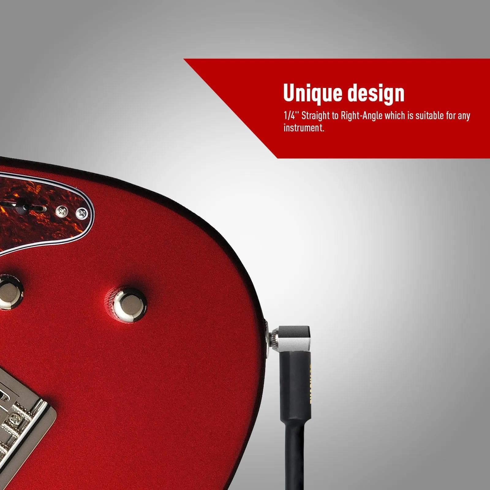 Akustikgitarrenkabel 1/4 Zoll Gitarren- Und Bass-Spiralkabel-Instrumentenzubehör