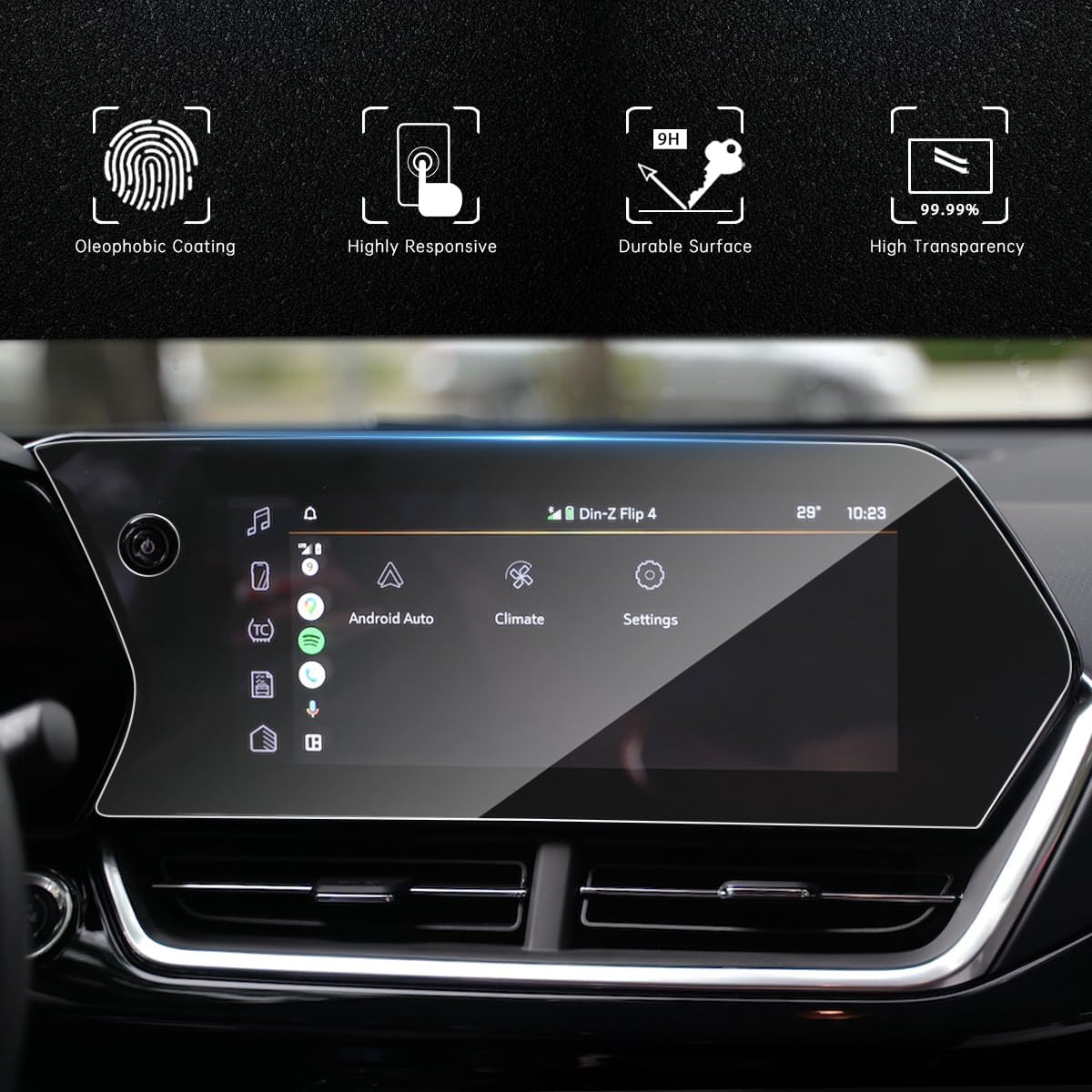 INTGET 11-Inch Screen Protector for 2024 2025 Chevrolet Chevy Trax Accessories Premium Tempered Glass Protector Navigation Touchscreen Protector