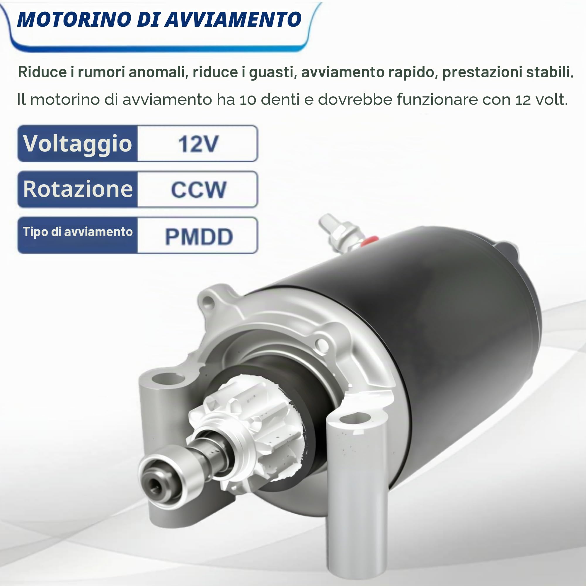 Motorino di avviamento compatibile con John Deere Scotts Kohler 15-23 HP Sabre AM130407, AM132818, 25-098-04, 25-098-05, 25-098-06,25-098