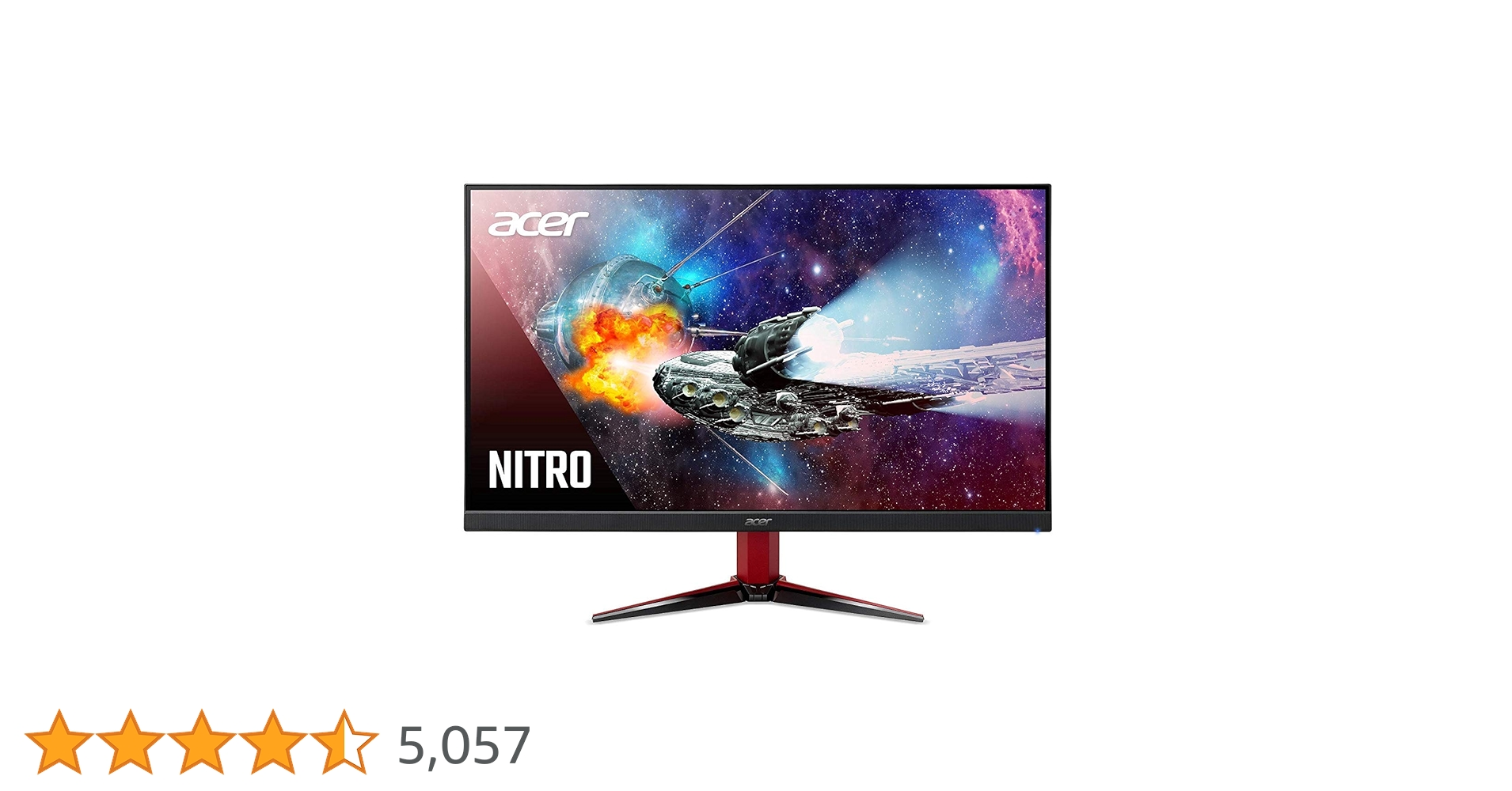 Acer Nitro VG240Ybmiix 24 Inch Full HD Gaming Monitor, Black