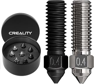 Creality 3D Printer K1 Nozzle Kit, 0.4mm 0.6mm 0.8mm Steel Nozzles Copper Alloy Nozzles, High Flow High Temperature Resistance for Creality K1, K1 MAX,CR-M4 3D Printer