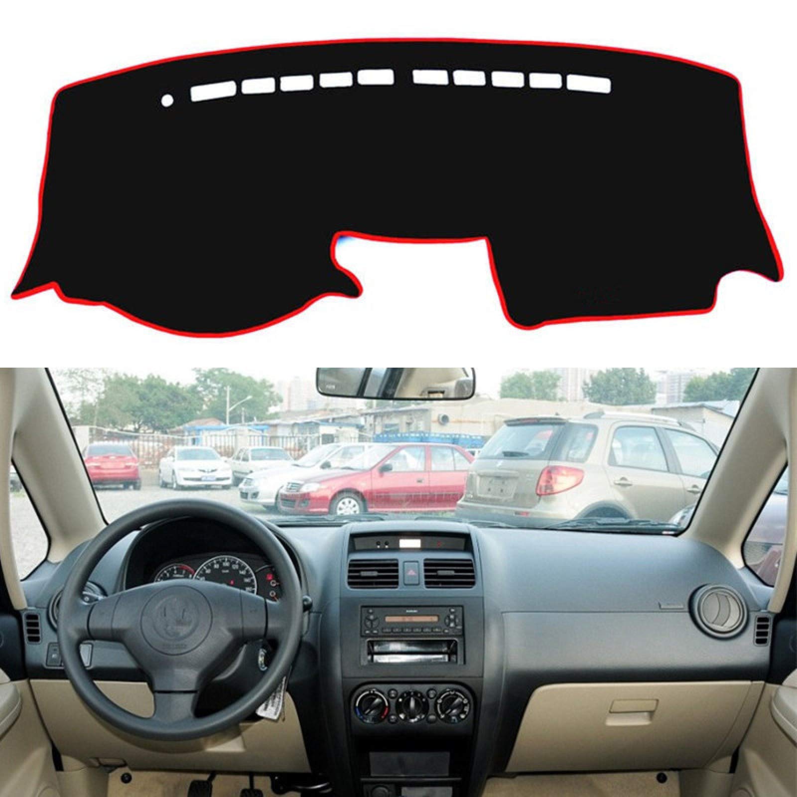 Dla Suzuki SX4 2006-2011 2012 2013, pokrywa deski rozdzielczej Mat Pad Dashmat osłona przeciwsłoneczna Instrument Protector dywan akcesoria samochodowe do stylizacji