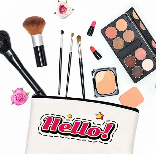 Vista 91 de ZeeDix Bolsa de lona, bolsa de cosméticos multiusos con cremallera, bolsa de lona con cremallera para manualidades, bolsas de maquillaje en blanco