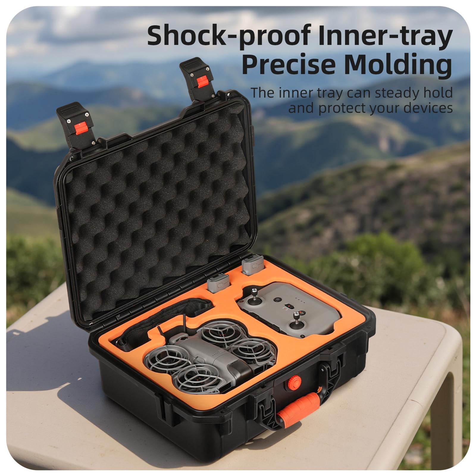 Custodia rigida impermeabile per DJI Neo 2 Motion Fly More Combo/Fly More Combo Borsa di Immagazzinaggio Anti-Caduta Assorbimento degli Urti Scatola di Protezione, Borsa Fly More Combo