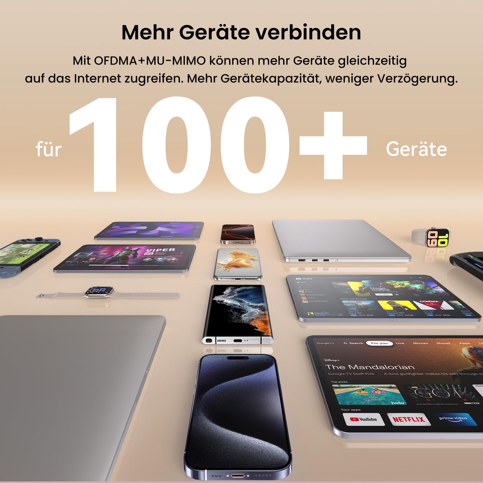Tenda Nova ME3 Pro Wi-Fi 7 Mesh System (BE3600 Dualband 2882Mbit/s 5GHz, 688Mbit/s 2,4GHz) 3X Gigabit-Ports pro Einheit, VPN, NFC, 4K-QAM, WPA3, empfohlen für Häuser mit 3-4 Schlafzimmern, 3er-Pack