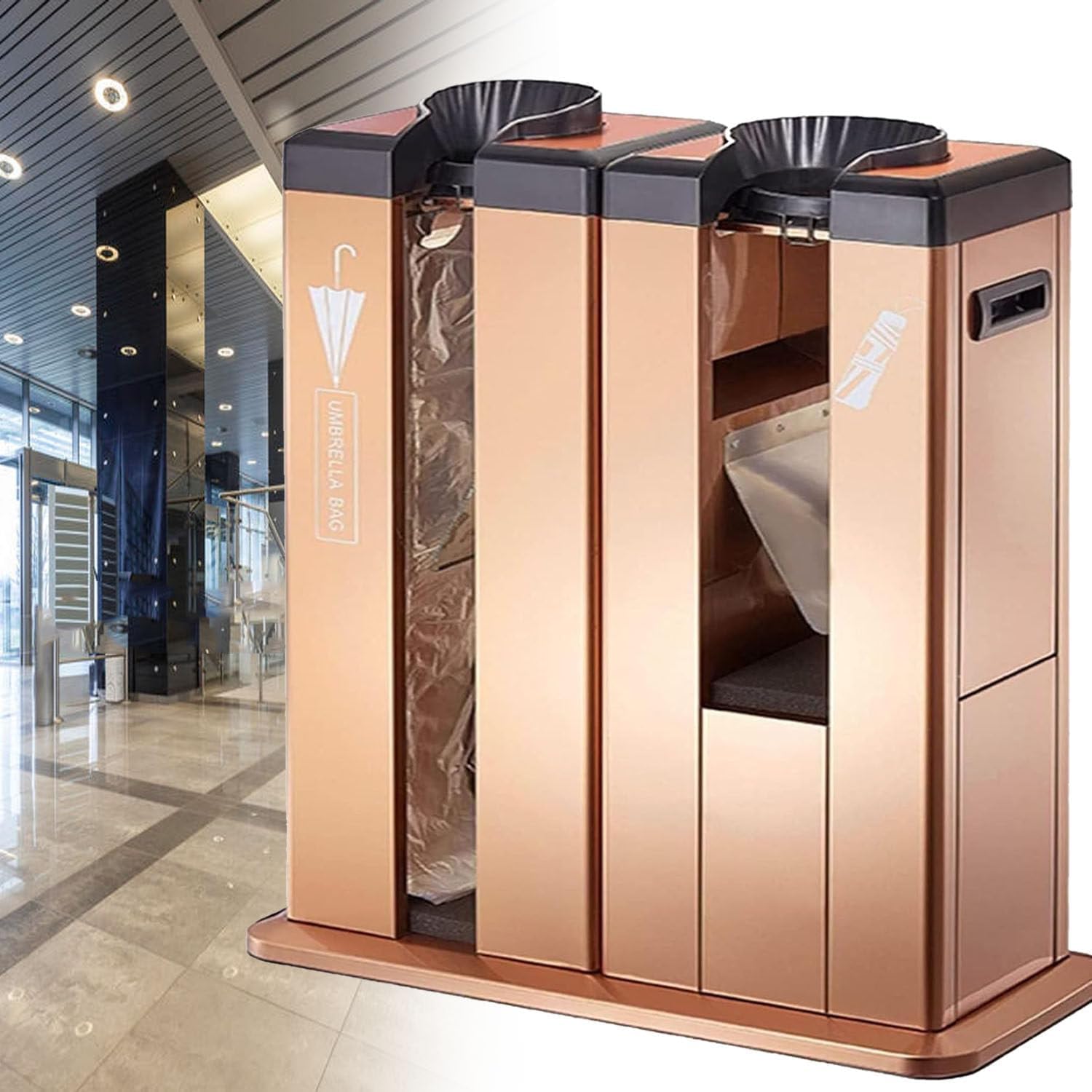 Machine Automatique d'emballage de parapluies humides à Double Fente, incluant 500 Sacs Longs et 500 Sacs Courts, Support pour Usage Professionnel
