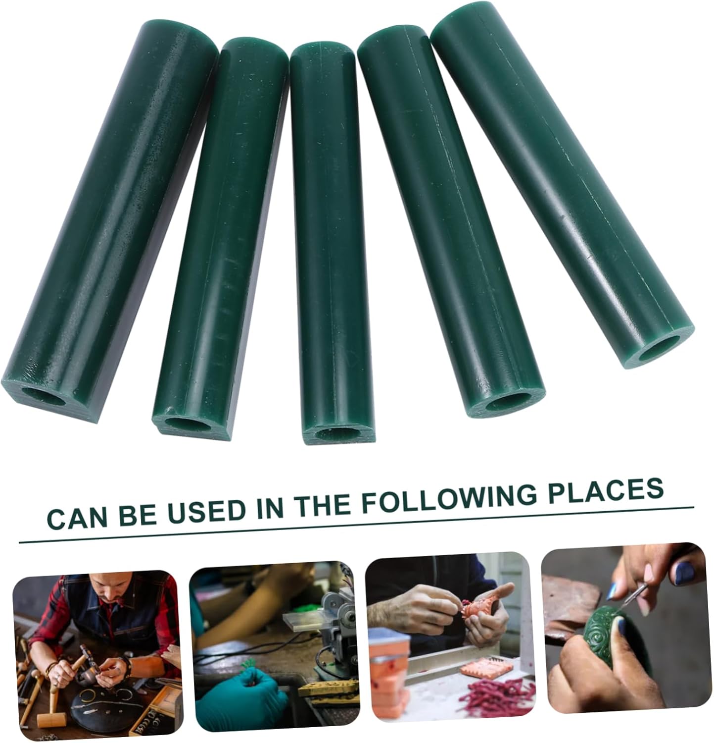 Veemoon 5pcs Wax Tube Jewelry Carving Tool for Making Easy Use Accessory for Handmade Crafts Wax Mold Tubes for Precise Designs