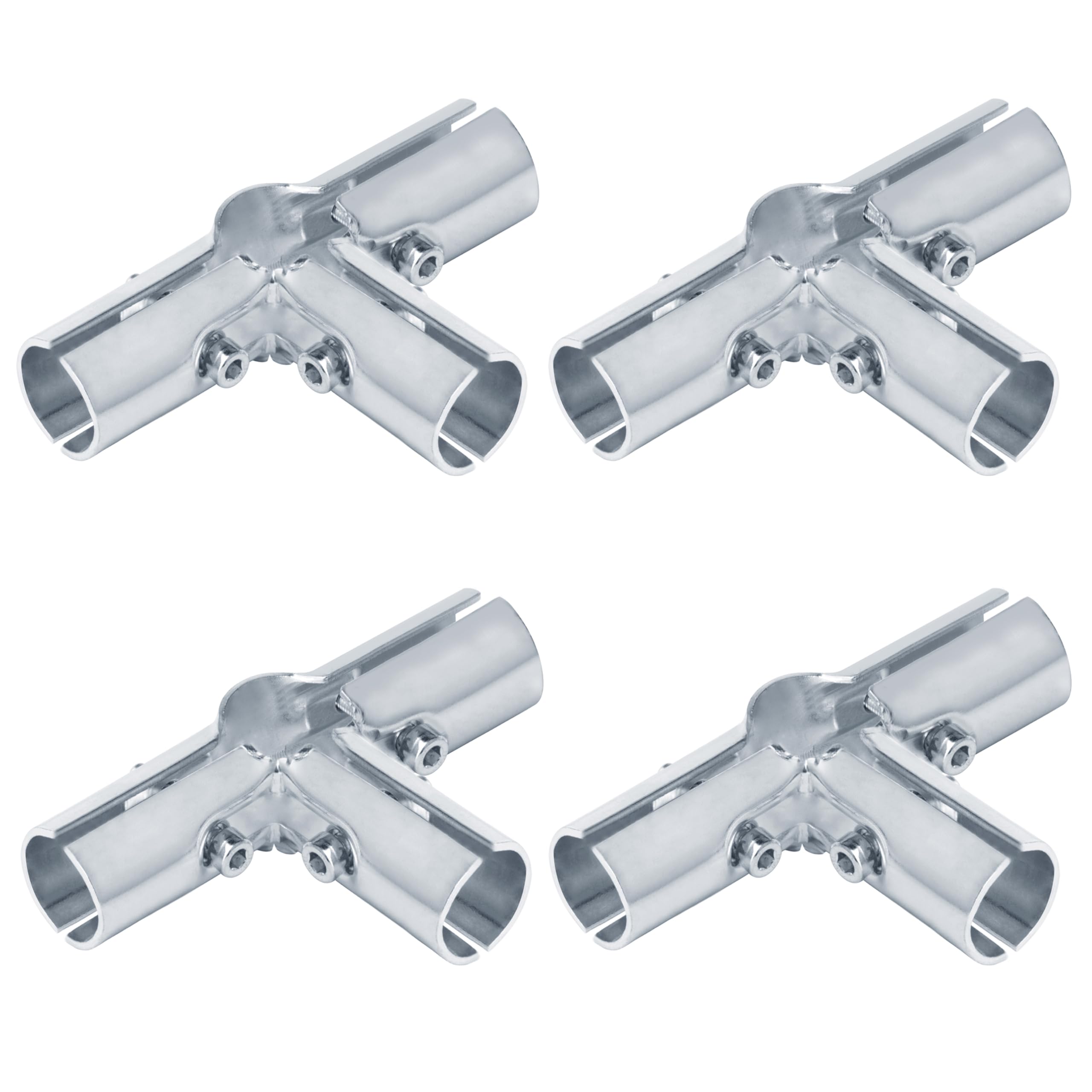 4 juegos de conectores estructurales de tubería de 4 vías para accesorios de tubería de metal EMT de 3/4 pulgadas, 3/32 pulgadas de grosor
