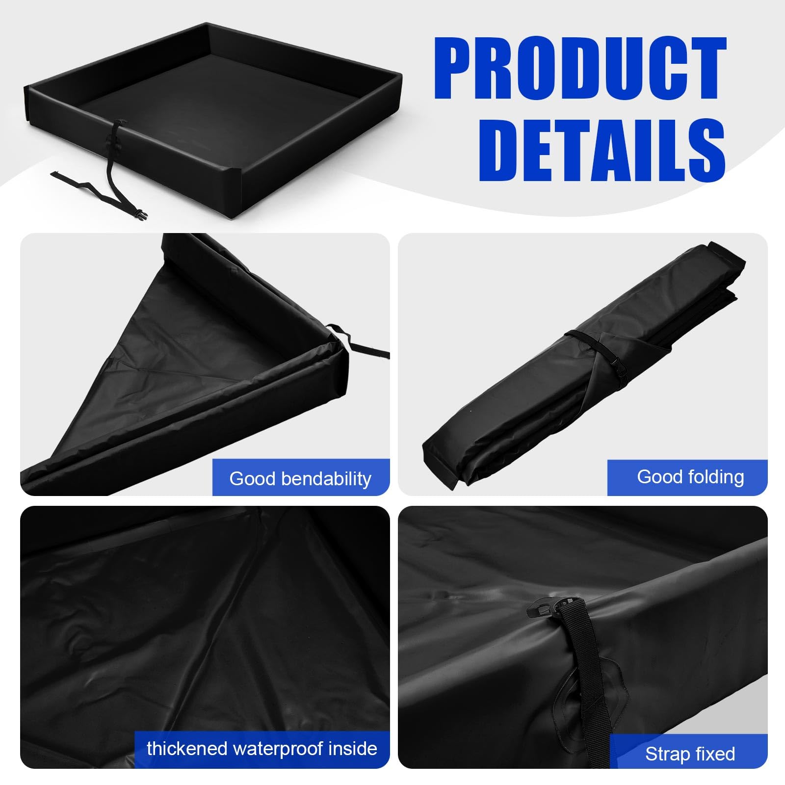 Folding Duck Pond Spill Containment - 5' x 5' -3